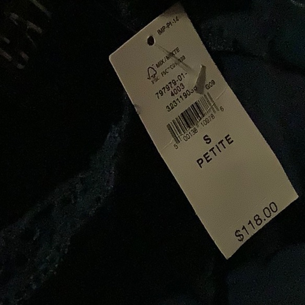 NWT! GAP Indigo Ruffle-Trim Maxi Dress - Size SMALL PETITE 🚦 - Picture 6 of 6